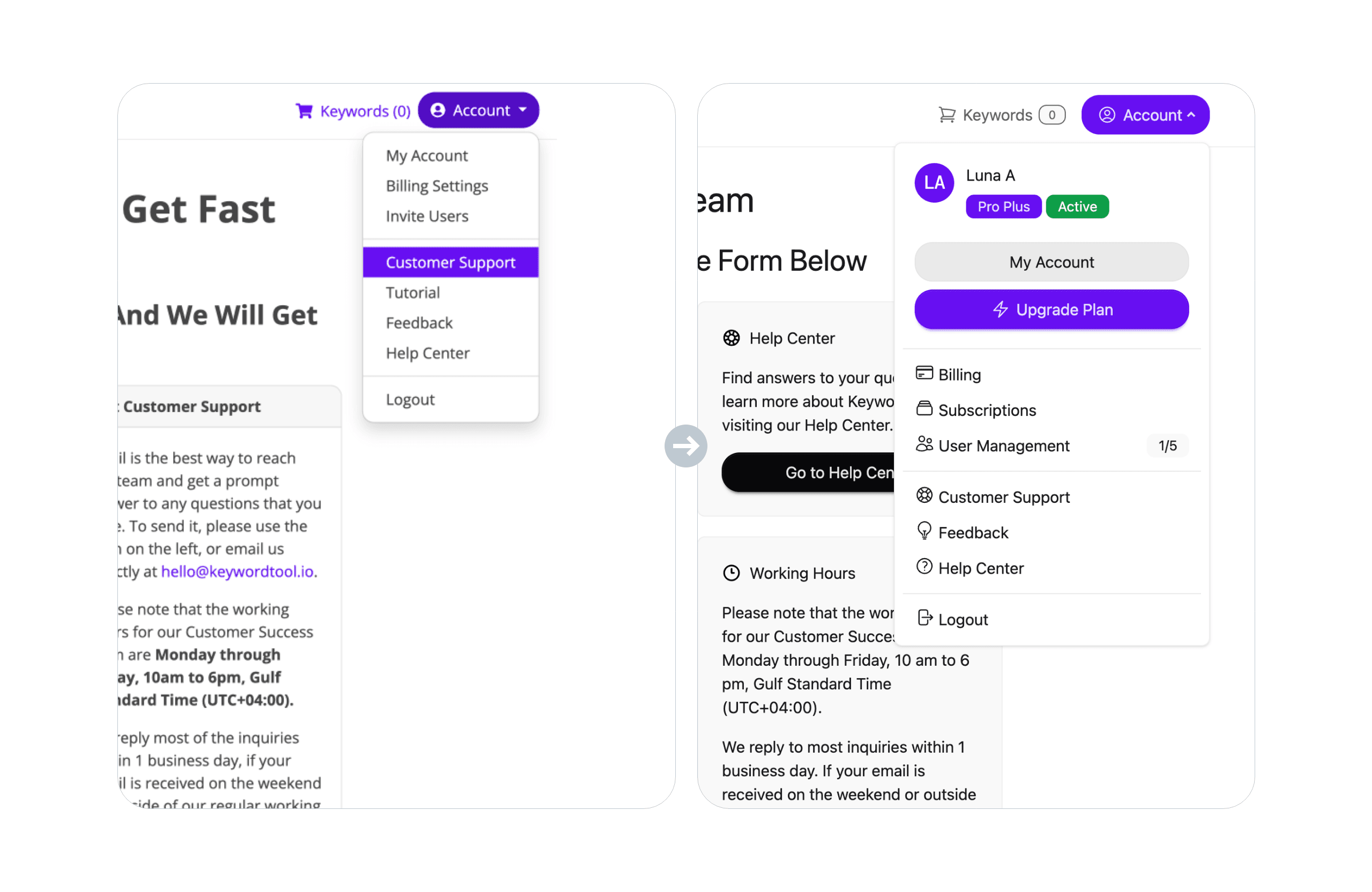 Keyword Tool UI/UX Redesign - slide 1